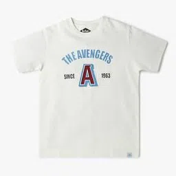 Boys Avenger Print Regular Fit Crew-Neck T-Shirt-image-84