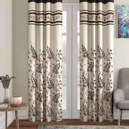 arrabi Set of 2  Cotton Blend Long Door Curtains-picture-51