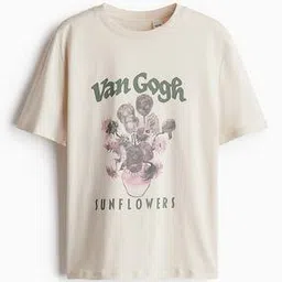 h&m Women Loose Fit Round Neck T-shirt -picture-24