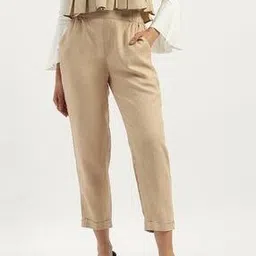 united colors of benetton Women Straight Fit Trousers with Insert Pockets-picture-34