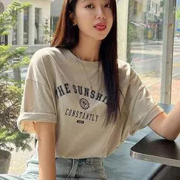 kashianxstyle Women Typographic Print Loose Fit Round-Neck T-Shirt-picture-38