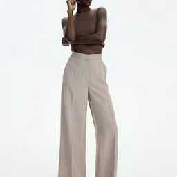 h&m Women Mid Rise Wide Leg Trousers-picture-21