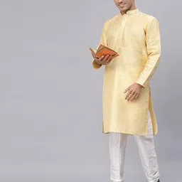 neudis  Men Regular Fit Embroidery Long Kurta-picture-36