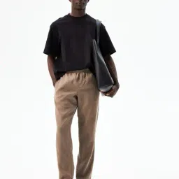 h&m Men Mid Rise Straight Fit Trousers image 1