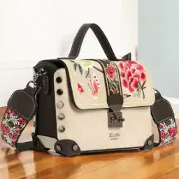 exotic Women Embroidered Sling Bag with Detachable Strap -picture-50