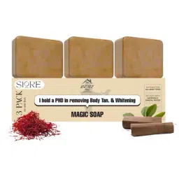 siore Set of 3 Sandalwood & Saffron Bath Soaps image 1