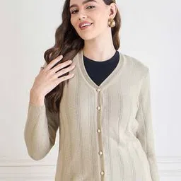 clapton Women Self-design Cardigan-picture-22