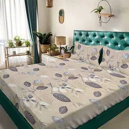 arrabi 350 TC Printed Super King-Size Bedsheet with Pillow Cover-picture-28