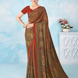 saree mall Women Ethnic Motif Design Lace Saree image 1
