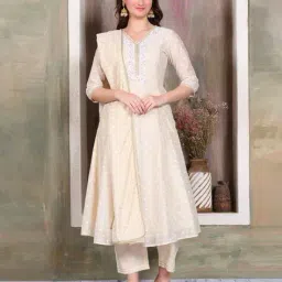 aurelia Women Printed A-Line Kurta Suit Set image 1