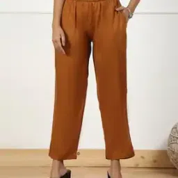 biba Women Relaxed Fit Pants with Insert Pockets-picture-28