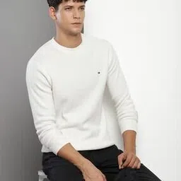 tommy hilfiger Men Interlace Patterned Regular Fit Cotton Crew-Neck Sweatshirt-picture-28