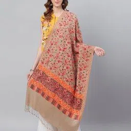weavers villa Embroidered Shawl with Tassels-picture-15