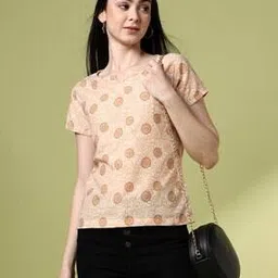acai Women Floral Print Relaxed Fit Cotton Top-picture-21