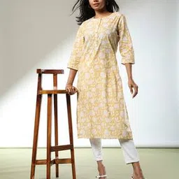 acai Women Floral Print Straight Kurta-picture-36