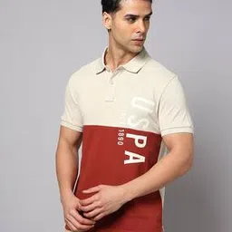 u.s. polo assn. Men Colourblock Slim Fit Polo T-Shirt-picture-19