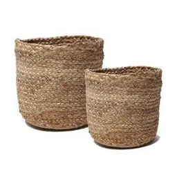 habere india Pack of 2 Handmade Jute Baskets-picture-13