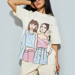 Women Cartoon Printed T-Shirt-image-10