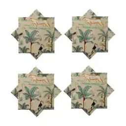 Pack of 6 Printed Cotton Dinner Table Napkins  -image-60
