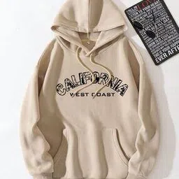 Women Regular Fit Typographic Print Hoodie-image-10