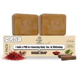siore Pack of 2 Harghar Sandalwood & Saffron Bath Soap image 1