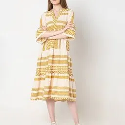 vero moda Women Printed A-Line Dress-picture-16