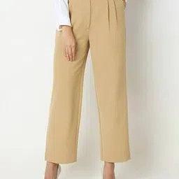 vero moda Women High-Rise Straight Fit Pleated Pants-picture-50
