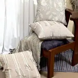 anwyn Set of 3 Embroidered Cushion Covers 18" x 18"-picture-53