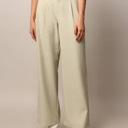 only Women Straight Fit Pleated Pants image 1