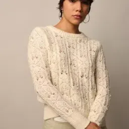 only Women Pointelle-Knit Regular Fit Pullover-picture-36