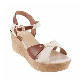 Sling Back Heeled Wedges with Buckle Detail-image-0