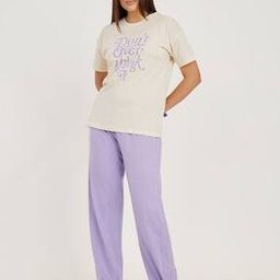 styli Typographic Print T-Shirt & Pyjamas Set-picture-38