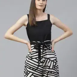fyre rose Women Printed Playsuit with Tie-Up Waist -picture-33
