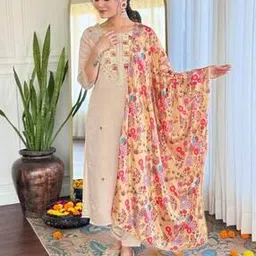 nyrika Women Embroidered Straight Kurta Suit Set -picture-30