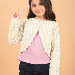 crimsoune club Girls Self-design Cardigan image 1