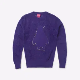 under fourteen only Girls Knitted Relaxed Fit Round-Neck Top-picture-32