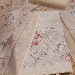 Women Floral Print Unstitched Dress Material-image-83