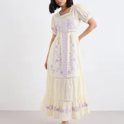 styli Women Embroidery A-line Dress image 1
