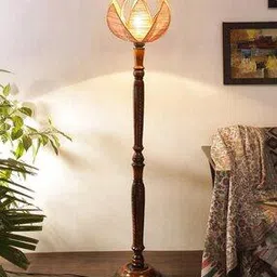 devansh Bamboo Rose Wooden Floor Lamp-picture-11
