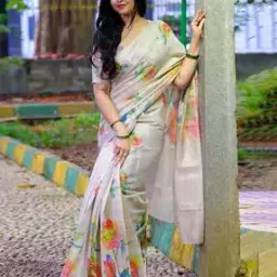 svaraa Women Kashmiri Paisley Printed Cotton Blend Saree -picture-17