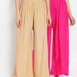tag 7 plus Women Pack of 2 Solid Palazzos-picture-34