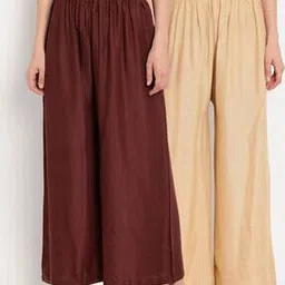 tag 7 plus Women Pack of 2 Solid Palazzos-picture-27