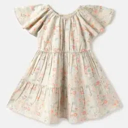 united colors of benetton Floral Print Round-Neck Tiered Dress-picture-53