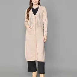 melange by lifestyle Women Self-Design Regular Fit Shrug-picture-13