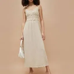 ginger by lifestyle Women V-neck Midi Dress-picture-27