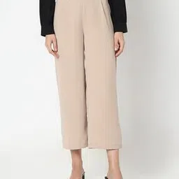 Women Straight Fit Pleat-Front Pants with Belt-image-26