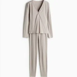 h&m Women Ribbed Jersey Pyjamas image 1