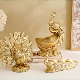home centre Gold-Plated Peacock Figurine-picture-18
