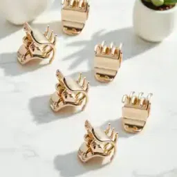 oomph Women Set of 6 Gold-Plated Hair Clips-picture-28