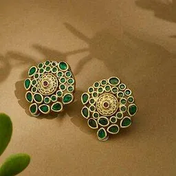 fabindia Women Stone-Studded Studs Earrings-picture-51
